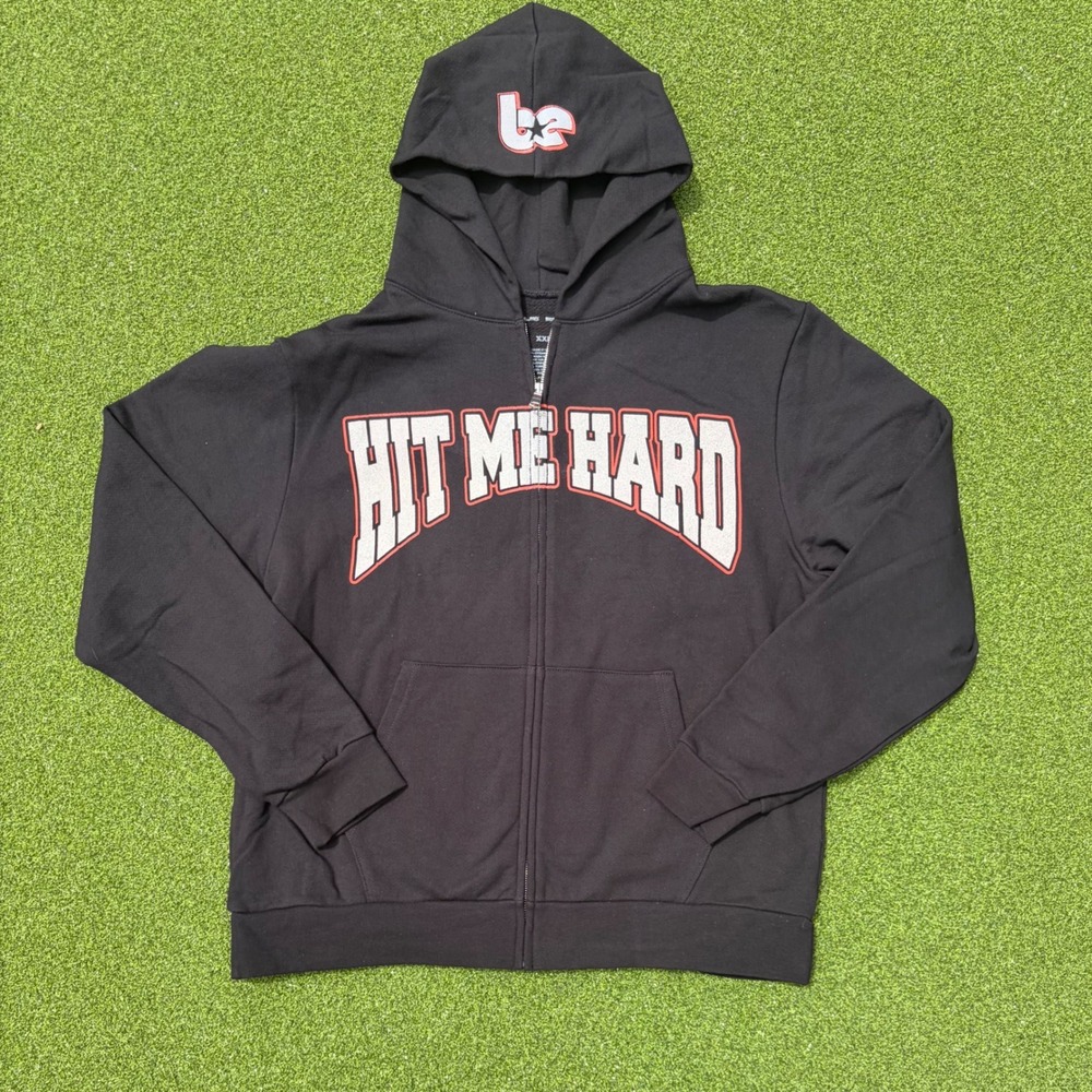 Billie Eilish Hit Me Hard and Soft Tour Zip Up Hoodie Black Mens XXL Sweatshirt